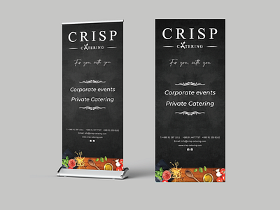 Crisp Catering - rollup banner design branding design illustration logo vector