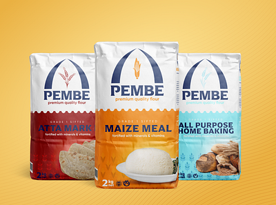 Pembe Flour Mills Packaging africa baking branding design flour kenya logo packaging serif fonts typography