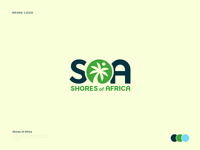 Shores of Africa | Travel Logo africa beach brand identity branding coconut design graphic design icon illustration kenya leisure logo logo mordern palm tree typography vector wordmark