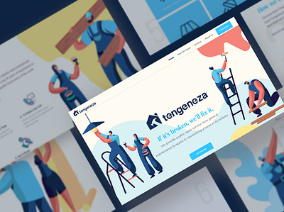 Tengeneza Website Landing Page africa agency illustration landing page ui web design website