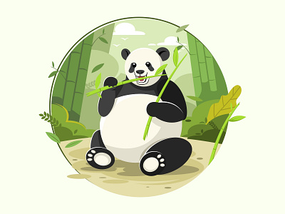 Panda animal animal illustration animation art design graphic design icon illustration illustrator logo vector