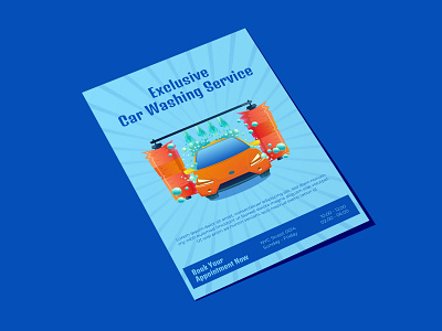 Car Washing Service Flyer Design report design