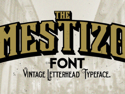 Mestizo Font first font lettering type typeface vintage