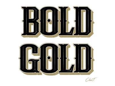 Bold Gold old signage typography vintage