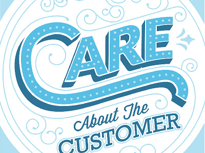 Care about the Customer typography victorian