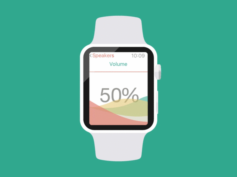 Wearable Volume Control animation apple watch controls design ui ux volume watch wearable