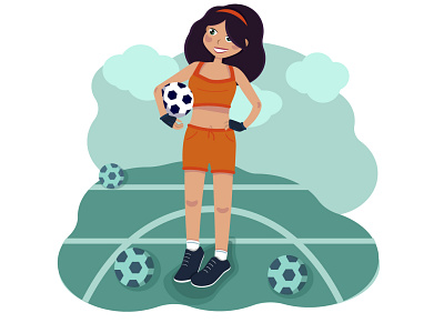 Футбол adobe illustrator design illustration vector women