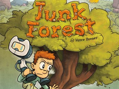 Final Poster! blue brown forest green junk photoshop poster