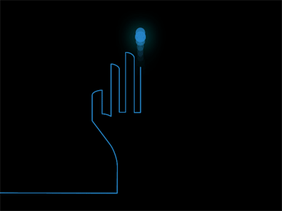 Magic Fingers (animated gif) after effects animation black blue tron