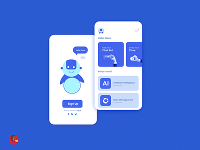 Chat Bot App UI app app design branding chatbot figma ui ux