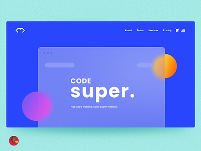 Supercode (Glassmorphism UI) branding code design ui ux webdesign website