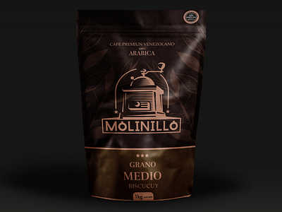 COFFEE MOLINILLO branding design logo minimal packaging vector