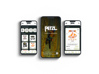 app Petzl adobe xd design minimal ui ux vector web website