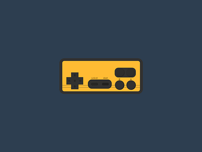 Dendy clean dandy flat game gamepad icon illustrarion old play