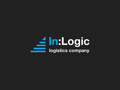 In:Logic - logistic company branding company flat logistic logo