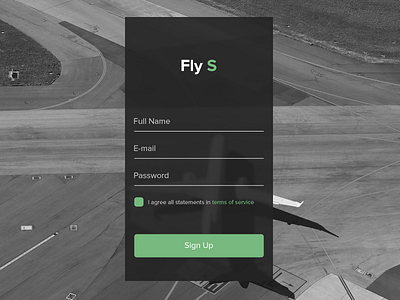 Sign Up screen daily ui fly ios screen sign up travel ui user ux