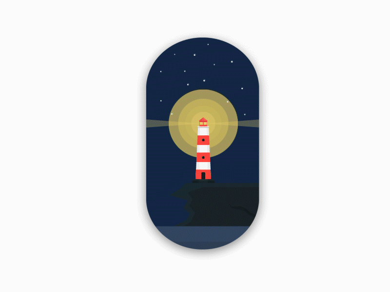 LightHouse animation aftereffects animated gif design flat gif vector