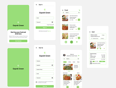 Geprek Green corona foodapp mobileappdesign pandemic uidesign uxdesign