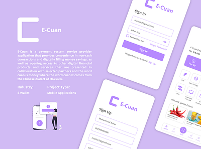 E-Cuan ewallet figma indonesia mobileapp uidesign uiux uxdesign