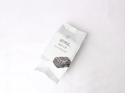 Roasted Seaweed Package black packaging seaweed white