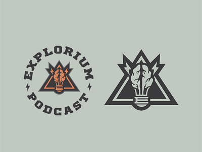 Explorium Podcast Logo design brand and identity brand designer branding design graphicdesign logo logo design