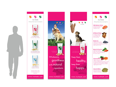 INU Treats layout design packaging design trade show design