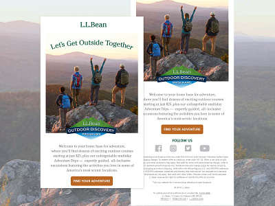 LLBean New Service Email Concept email design interaction design layout design ui design