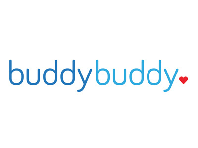 buddybuddy hearts logo logotype wordmark