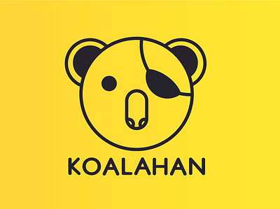 Koala logo branding flat illustration inspiratif logo simple