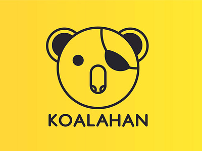 Koala logo branding flat illustration inspiratif logo simple