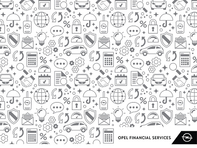 Opel Financial Services | Pattern car icons insurance pattern services texture