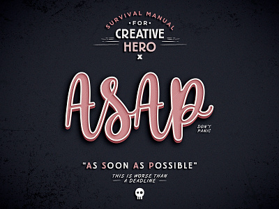Acronym Guide | ASAP acronym asap design font graphic illustration lettering lettering art manual quotes typography