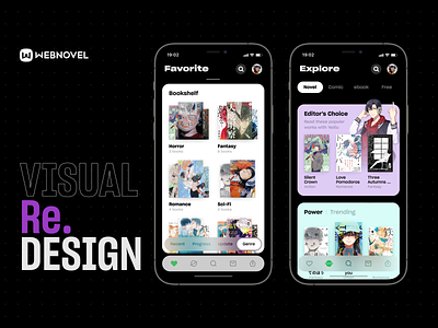 Webnovel conceptual design design ios mobile ui