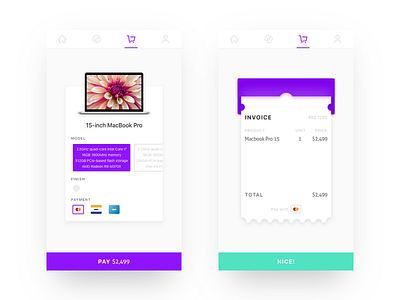 Invoice app checkout concept e commerce invoice ios mobile shop sketch ui