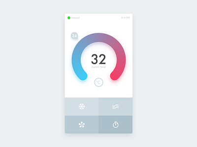 Remote app concept ios mobile remote sketch temperature ui