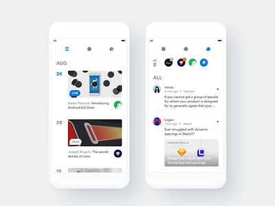 Live activity android app design feed group iphone live sketch ui