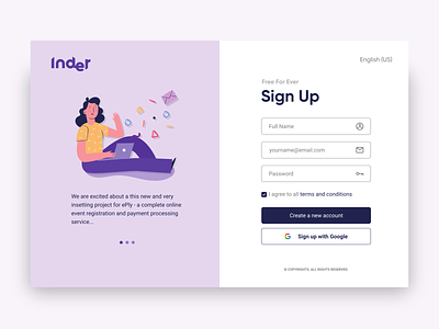 DailyUi 001 - Sign Up Page