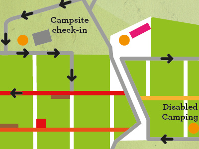 Map for campers illustrator map
