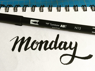 It's Monday… brushpen handlettering lettering practice