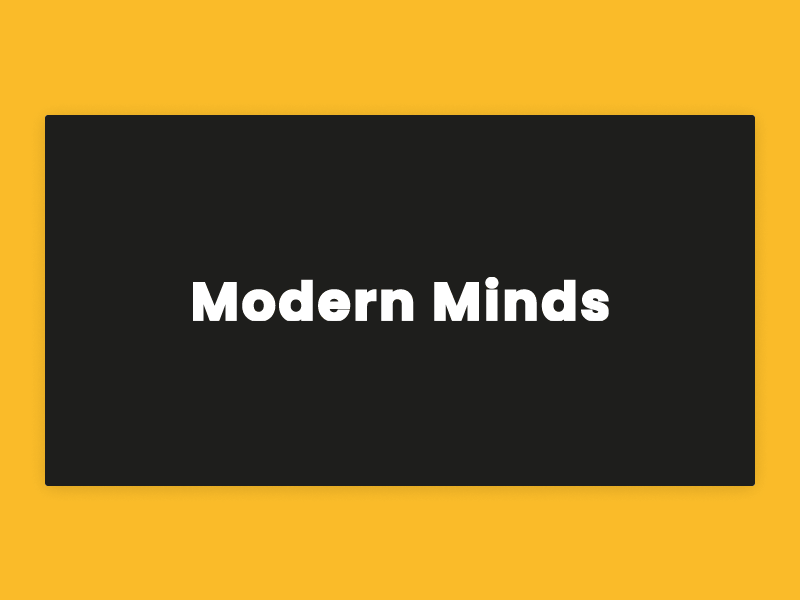 Introducing Modern Minds branding bright digital design figma gif ux