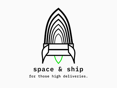 Space & Ship (logo) daily logo design logo design space spaceship