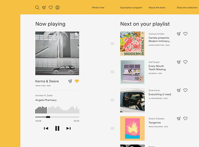 Playlist mode for online record store - WIP online store playlist playlist ui record store
