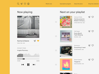 Playlist mode for online record store - WIP