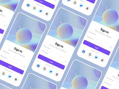 App Sign in Page android android app login app login app sign in app signin ios ios app login login page login page design phone login sign in