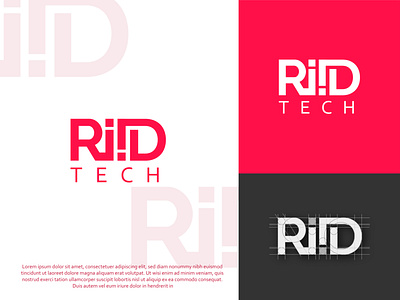 Creative tech typography logo design