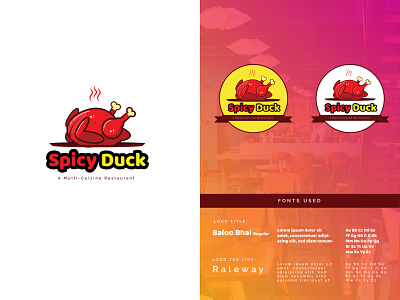 Duck restaurant logo design