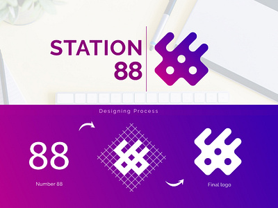 Creative Grid logo | Station 88 restaurant