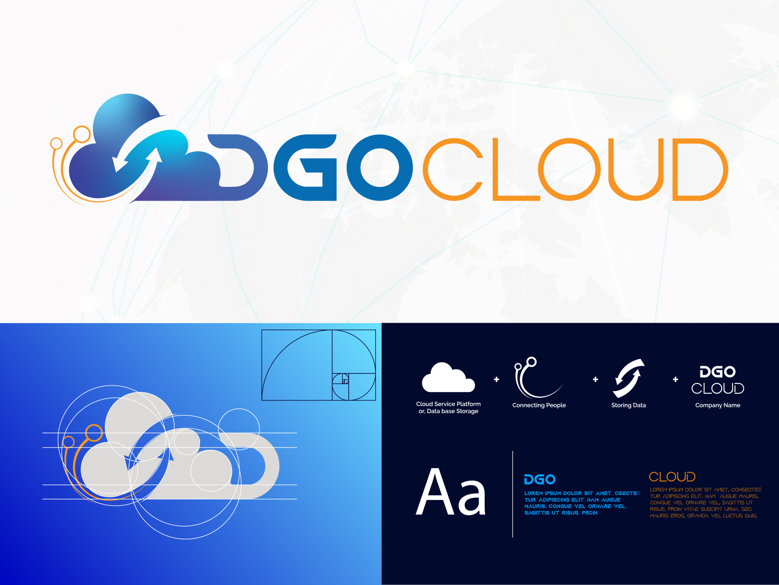 Blue Cloud Logo Design By Maaruf Dzines On Dribbble