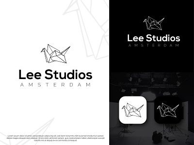 Studio logo redesign bird logo bird origami black and white logo minimalist logo origami logo studio