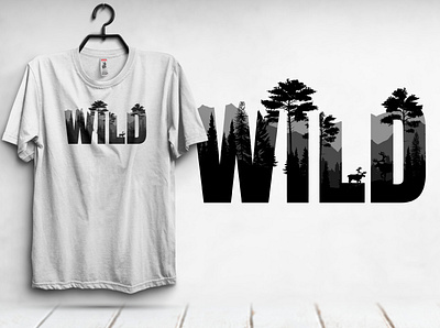 WILD Typography tshirt design